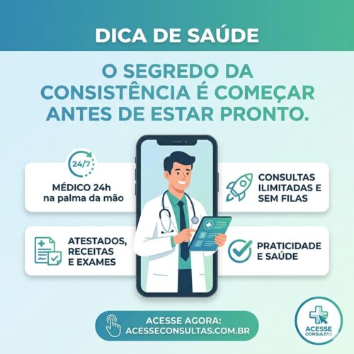 O segredo da consistência é começar antes de estar pronto. 🩺✨