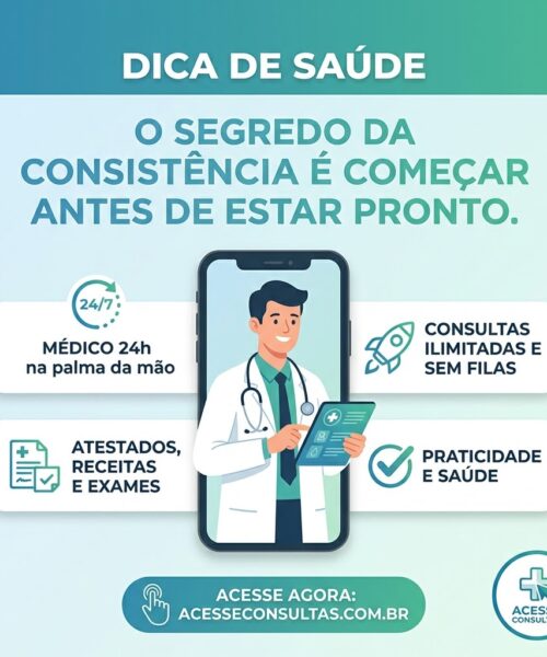 O segredo da consistência é começar antes de estar pronto. 🩺✨
